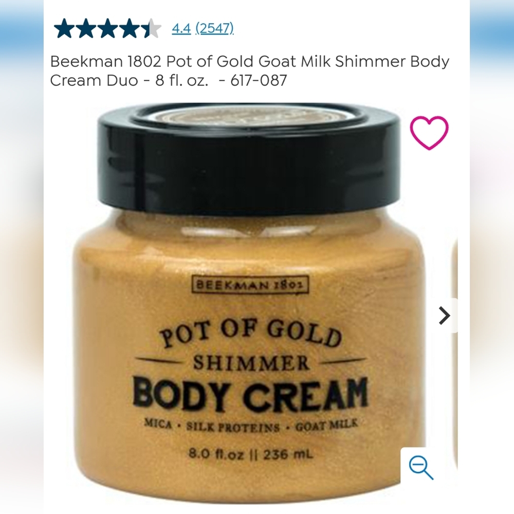Beekman 1802 Pot Of Gold Shimmer Body Cream